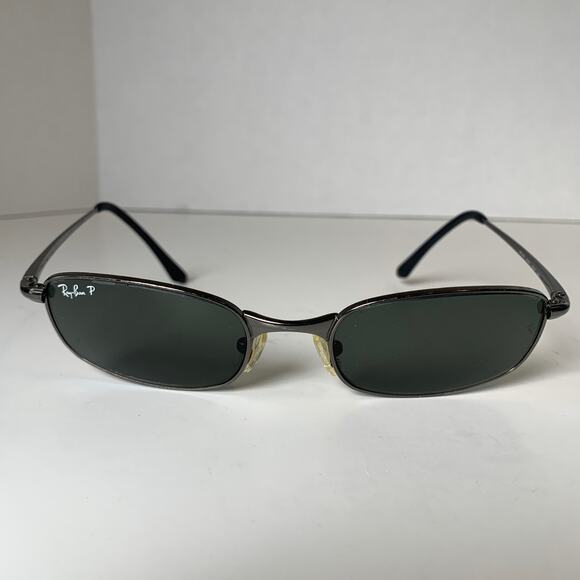 Rare! Ray-Ban RB3162 Sleek 004/48 Sunglasses Silver Chrome Polarized 52-19 - Picture 1 of 16